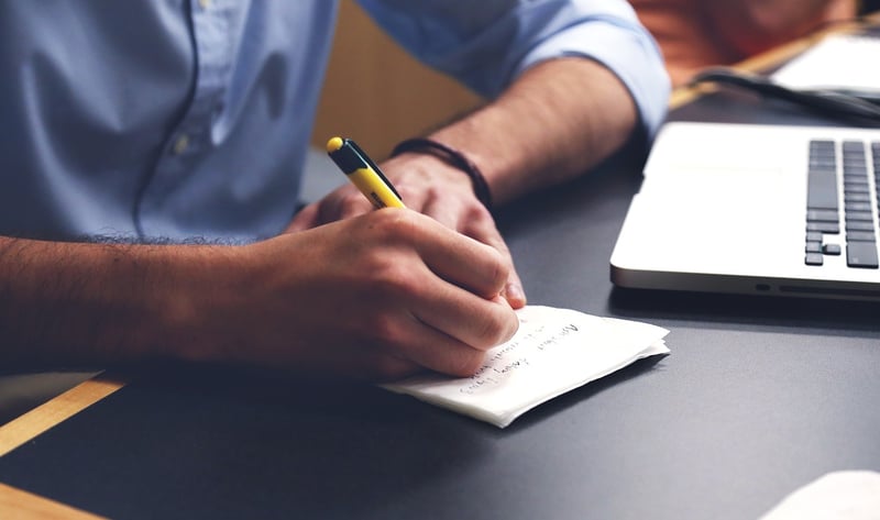 Business Woman Writing Plan
